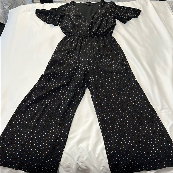 Sanctuary Black/Tan Polka Dot Jumpsuit - Picture 1 of 7
